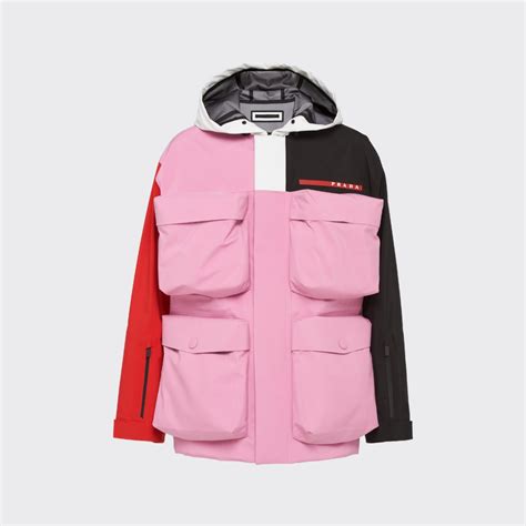 prada technical fabric cargo jacket|Wisteria/red Technical fabric cargo jacket .